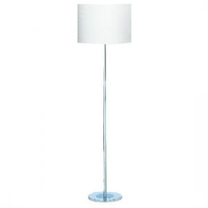 Drum Chrome Corner Floor Lamp With Silver Round Base